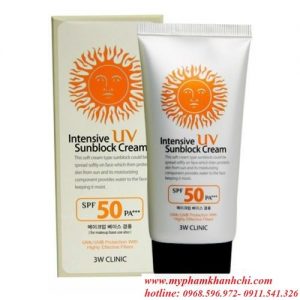 Kem chá»‘ng náº¯ng Intensive UV SunBlock Cream 3W SPF 50++ PA
