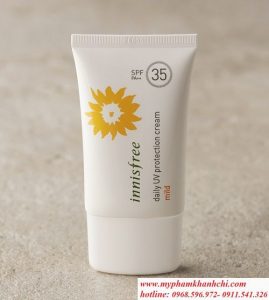 Kem chá»‘ng náº¯ng Innisfree daily UV protection cream mild SPF35 PA+++